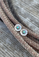 Load image into Gallery viewer, Turquoise Flower Post Earrings
